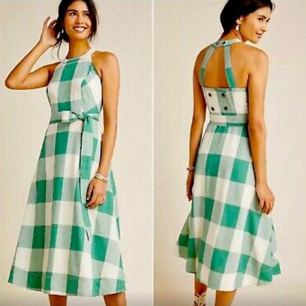 Maeve Gingham Halter Dress.